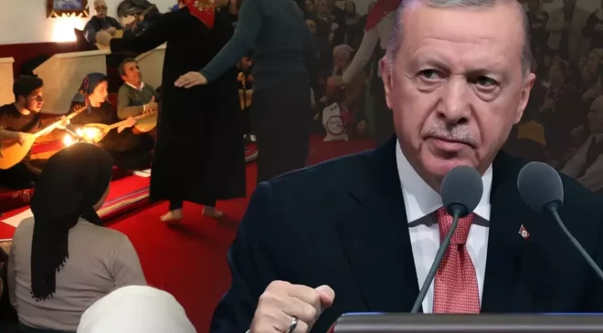 Cumhurbaşkanı Erdoğan, Özel’in “Cemevi, Cümbüş evi” iddiasına ateş püskürdü
